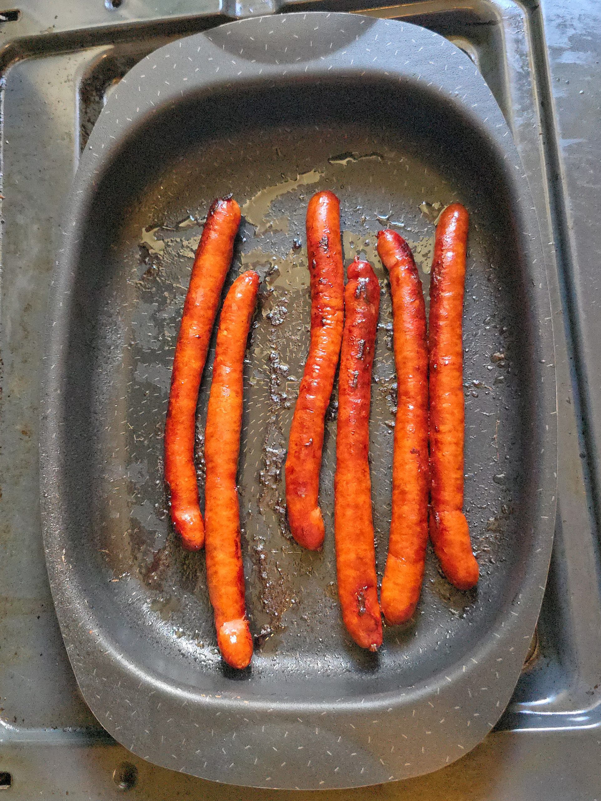 Oven roasted sausages